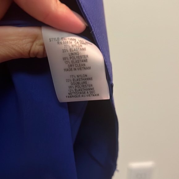 Elie Tahari Blue Sleeveless Dress - Picture 9 of 9